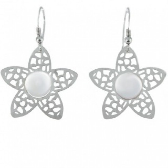 Sterling Silver Rose Quartz Earrings E-38-01