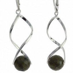 Sterling Silver Labradorite Earrings E-38-02