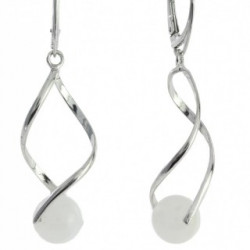 Sterling Silver Moonstone Earrings E-38-02
