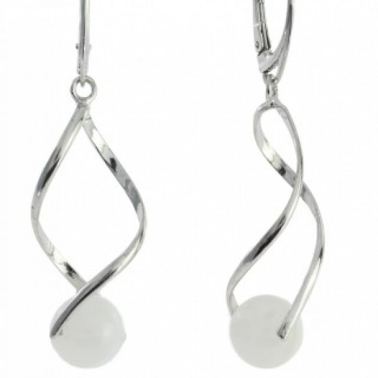 Sterling Silver Moonstone Earrings E-38-02