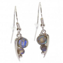 Sterling Silver Labradorite Earrings E-38-04