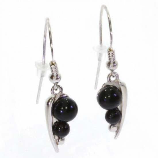 Sterling Silver Black Onyx Earrings E-38-04