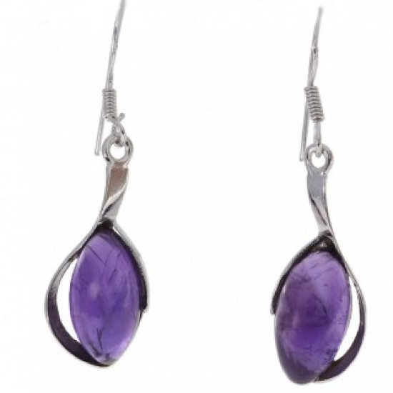 Sterling Silver Amethyst Earrings E-38-05 Sterling Silver Amethyst Earrings E-38-05