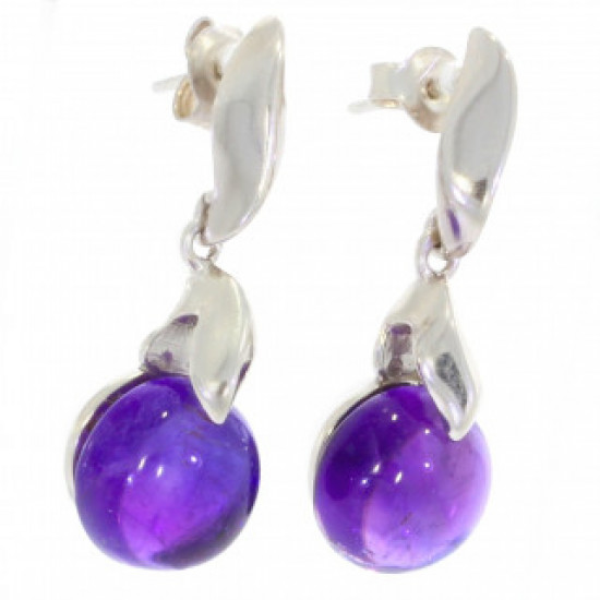 Sterling Silver Amethyst Earrings E-42-06
