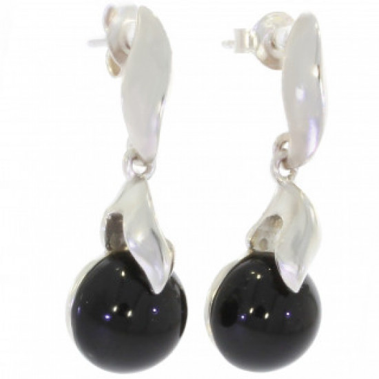 Sterling Silver Black Onyx Earrings E-42-06