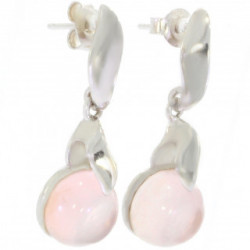 Sterling Silver Rose Quartz Earrings E-42-06