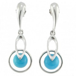 Sterling Silver Turquoise Earrings E-46-04