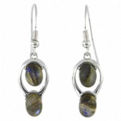 Sterling Silver Labradorite Earrings E-46-05
