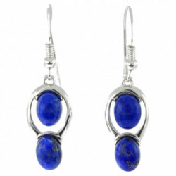 boucles d'oreilles argent lapis lazuli E-46-05