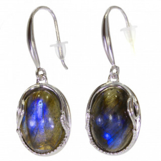 Sterling Silver Labradorite Earrings E-46-08