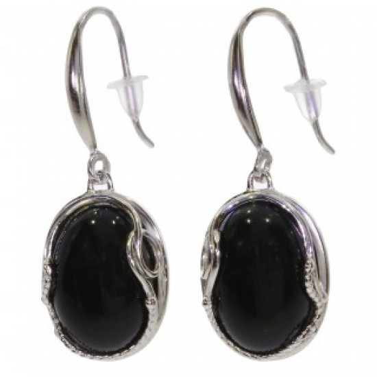 Sterling Silver Black Onyx Earrings E-46-08