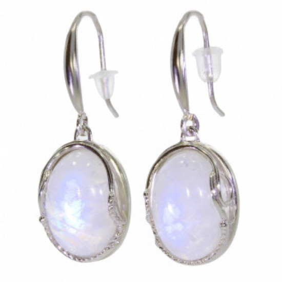 Sterling Silver Moonstone Earrings E-46-08