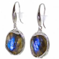 Sterling Silver Labradorite Earrings E-46-09