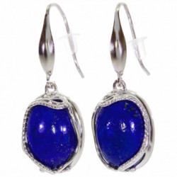 boucles d'oreilles argent lapis lazuli E-46-09