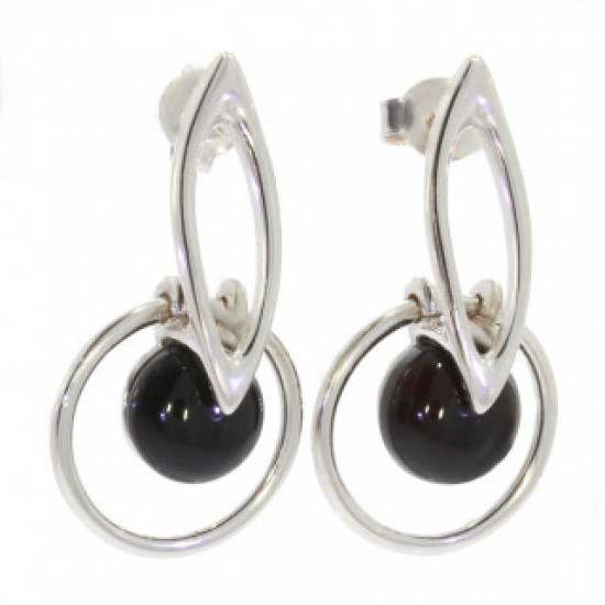 Sterling Silver Black Onyx Earrings E-46-10