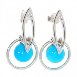 Sterling Silver Turquoise Earrings E-46-10