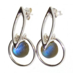 Sterling Silver Labradorite Earrings E-46-10