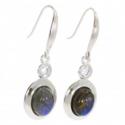 Sterling Silver Labradorite Earrings E-46-11
