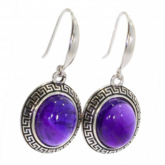 Sterling Silver Amethyst Earrings E-46-12