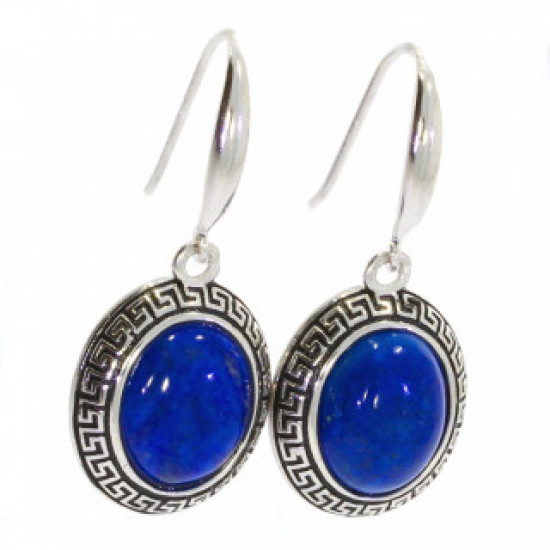 Sterling Silver Lapis Lazuli Earrings E-46-12