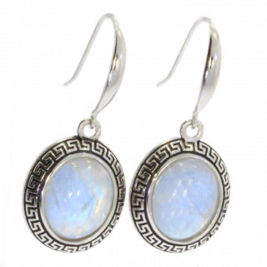 Sterling Silver Moonstone Earrings E-46-12