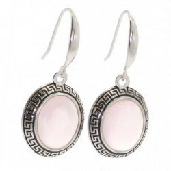 Sterling Silver Rose Quartz Earrings E-46-12