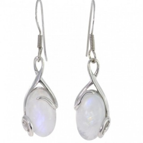 Sterling Silver Moonstone Earrings E-58-05