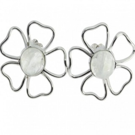 Sterling Silver Moonstone Earrings E-58-06
