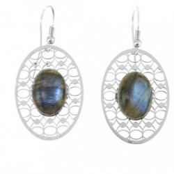 Sterling Silver Labraodrite Earrings E-58-07