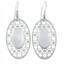 Sterling Silver Rose Quartz Earrings E-58-07