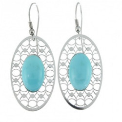 Sterling Silver Turquoise Earrings E-58-07