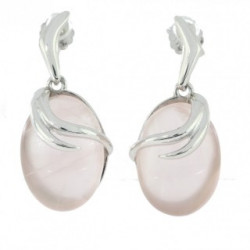Sterling Silver Rose Quartz Earrings E-62-01