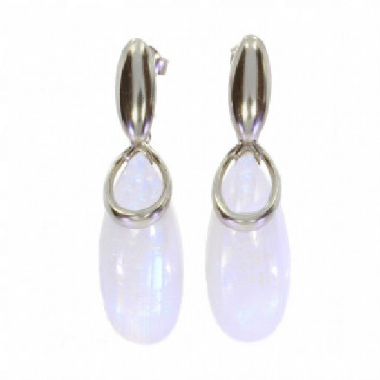 Sterling Silver Moonstone Earrings E-62-03