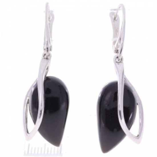 Sterling Silver Black Onyx Earrings E-70-02