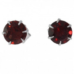 Sterling Silver Garnet Earrings EF-02