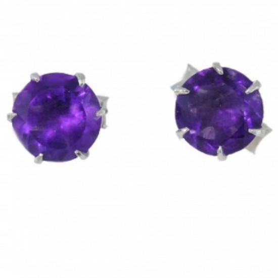 Sterling Silver Amethyst Earrings EF-02 Sterling Silver Amethyst Earrings EF-02