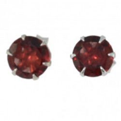 Sterling Silver Garnet Earrings EF-03