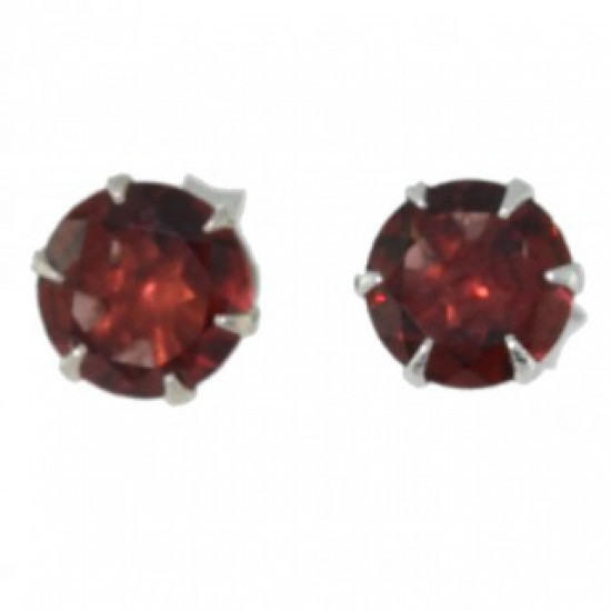 Sterling Silver Garnet Earrings EF-03