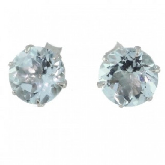 Sterling Silver Aquamarine Earrings EF-03 Sterling Silver Aquamarine Earrings EF-03