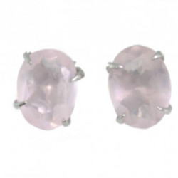 Sterling Silver Rose Quartz Earrings EF-06