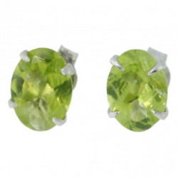boucles d'oreilles argent peridot EF-06