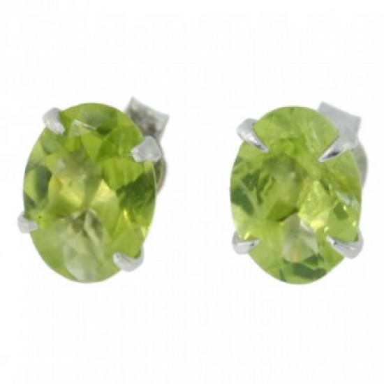 Sterling Silver Peridot Earrings EF-06