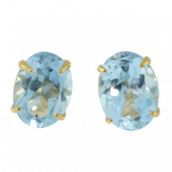 Vermeil Blue Topaz Earrings EF-06