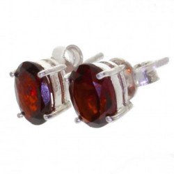Sterling Silver Garnet Earrings EF-15