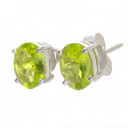 boucles d'oreilles argent péridot EF-15