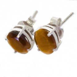 boucles d'oreilles argent oeil de tigre EF-15
