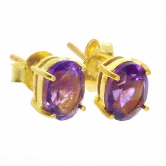 Vermeil Amethyst Earrings EF-15