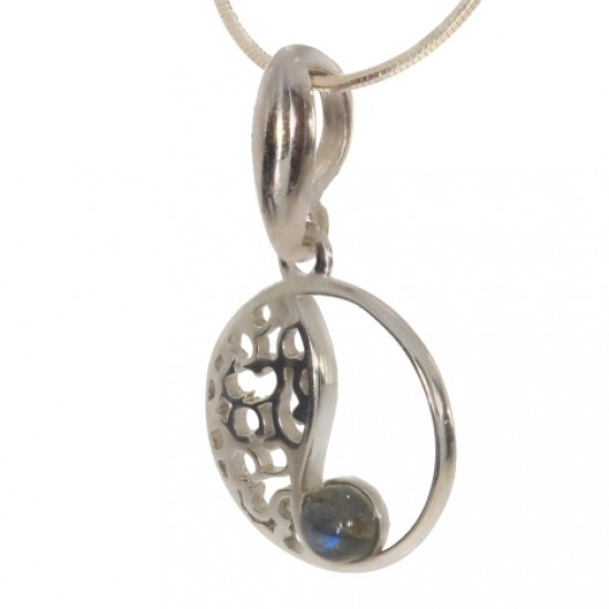 Sterling Silver Labradorite Pendant P26-25 Sterling Silver Labradorite Pendant P26-25