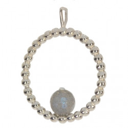 Sterling Silver Labradorite Pendant P30-17