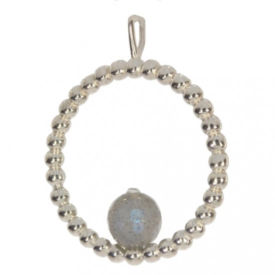 Sterling Silver Labradorite Pendant P30-17 Sterling Silver Labradorite Pendant P30-17
